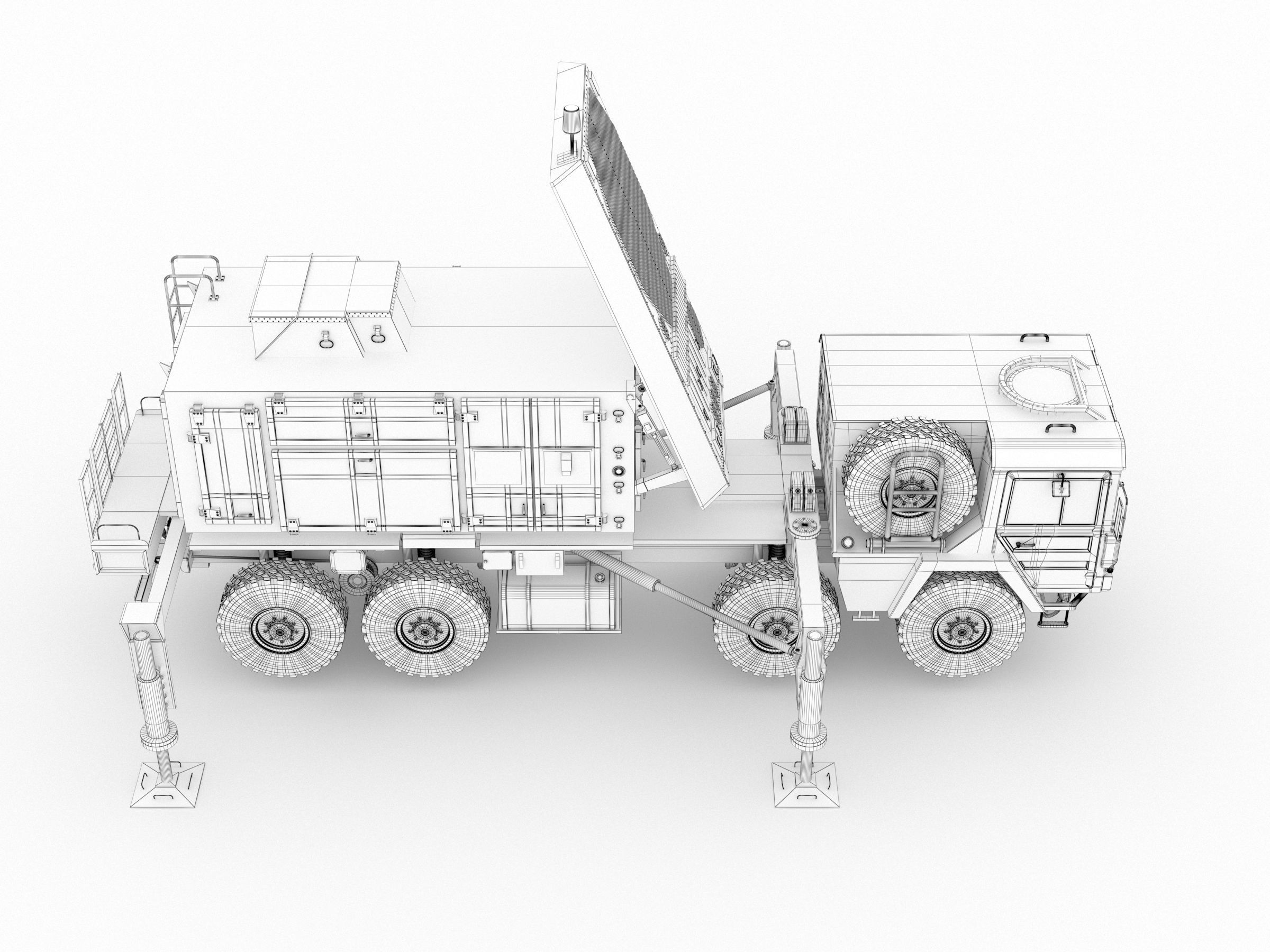 Radar AN MPQ-53 MAN KAT 3D model_24