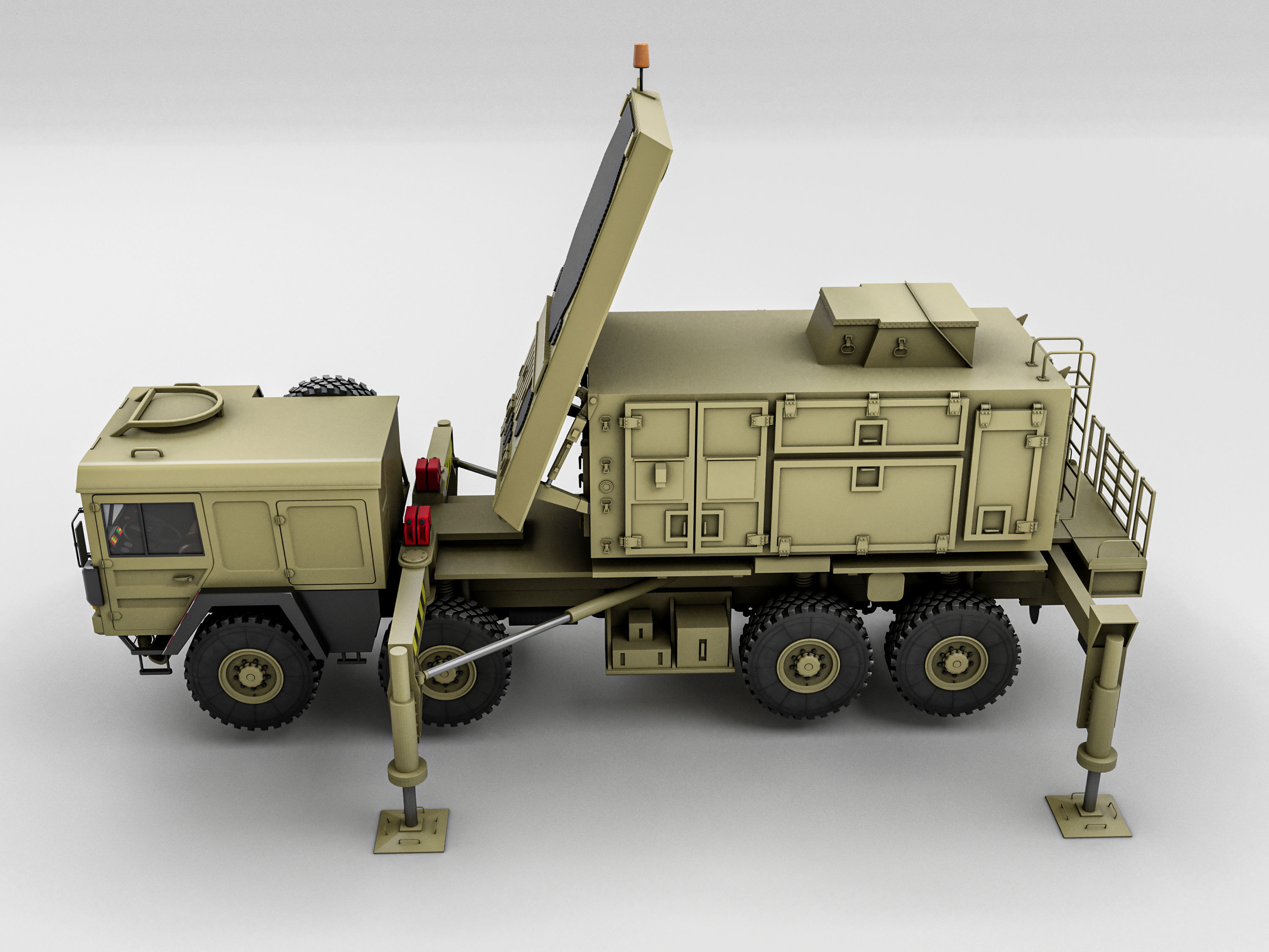 Radar AN MPQ-53 MAN KAT 3D model_12