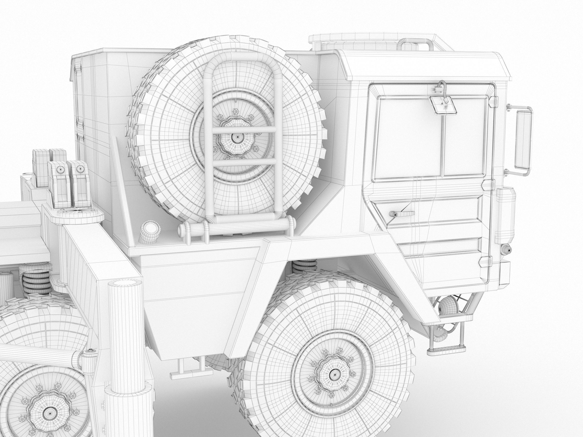 Radar AN MPQ-53 MAN KAT 3D model_23