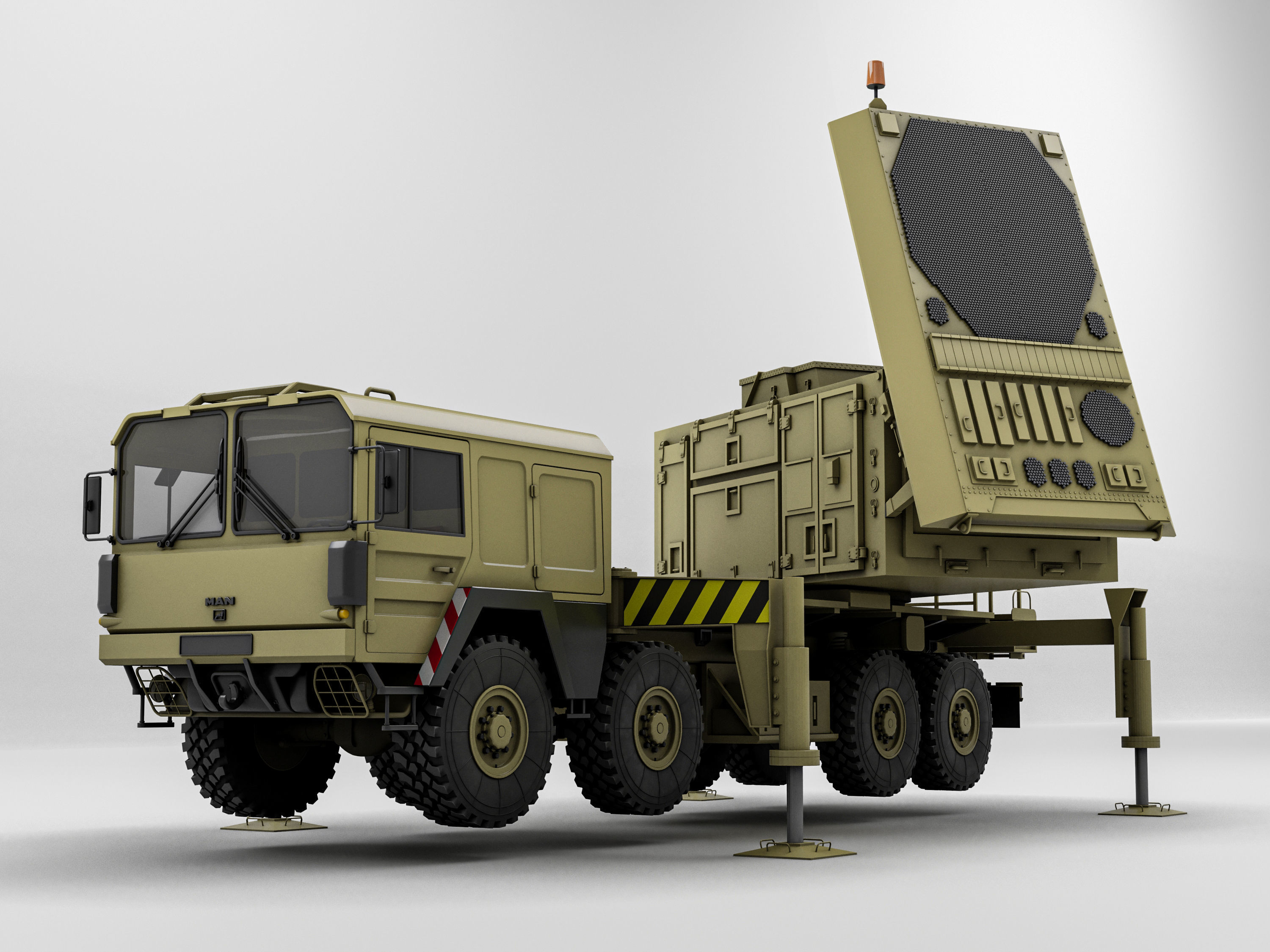 Radar AN MPQ-53 MAN KAT 3D model_18