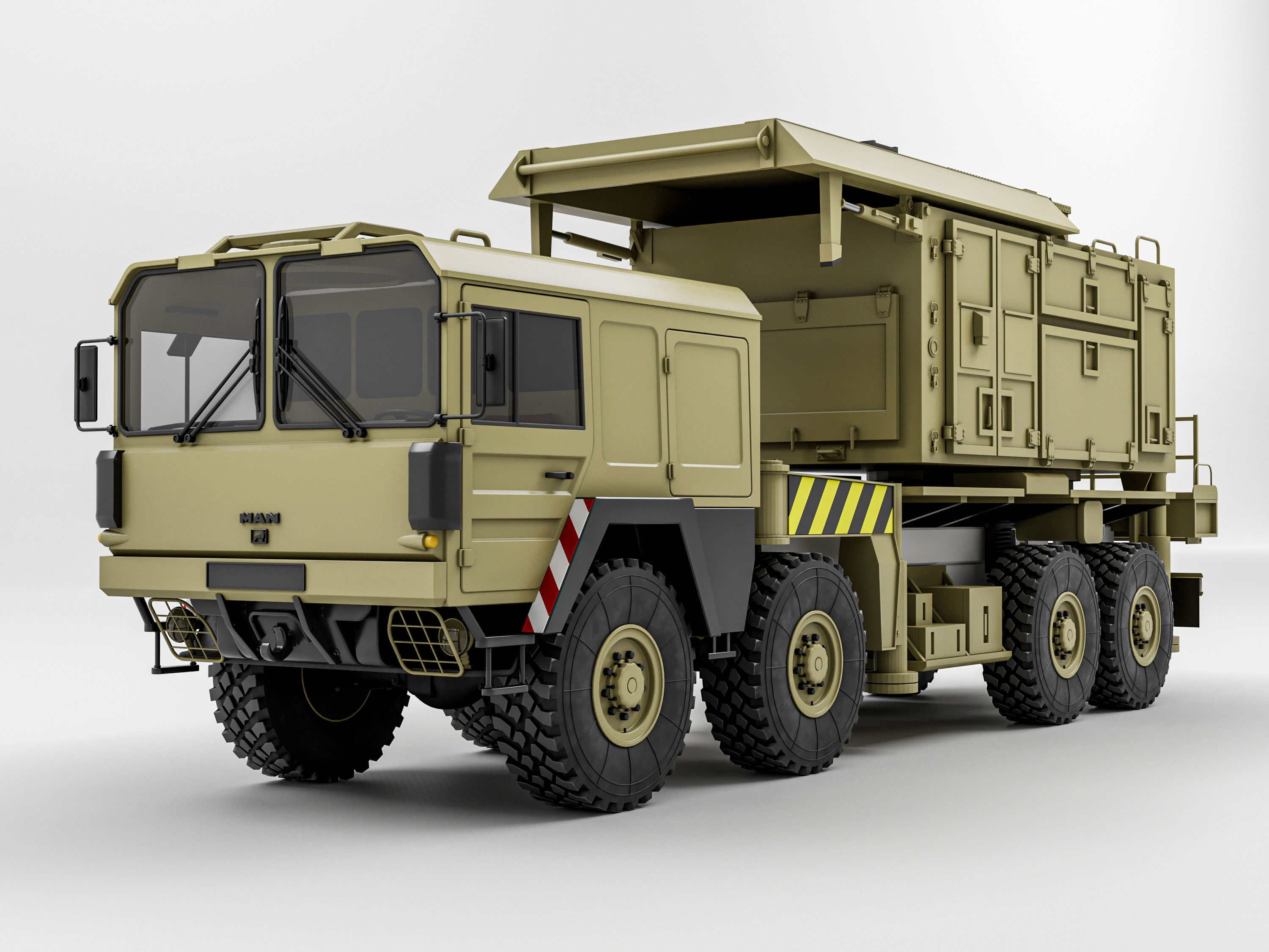 Radar AN MPQ-53 MAN KAT 3D model_7