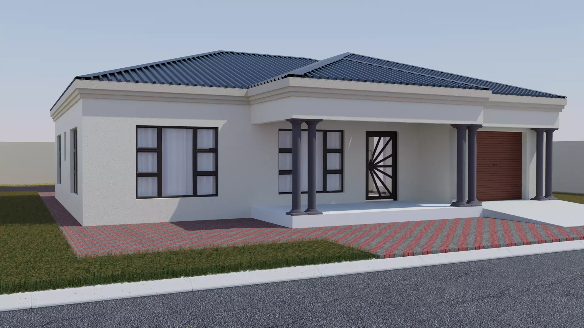 Garage roller door Free 3D model
