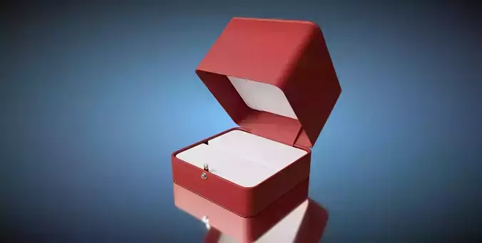 High-Quality 3D Ring Box Model for Jewelry Rendering 3D model