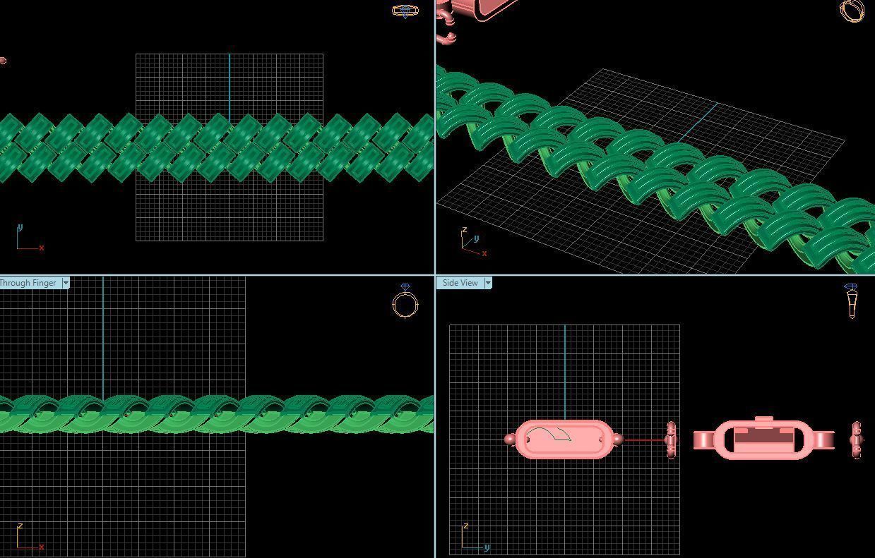 3d jewelry cuban chains 3D print model_2