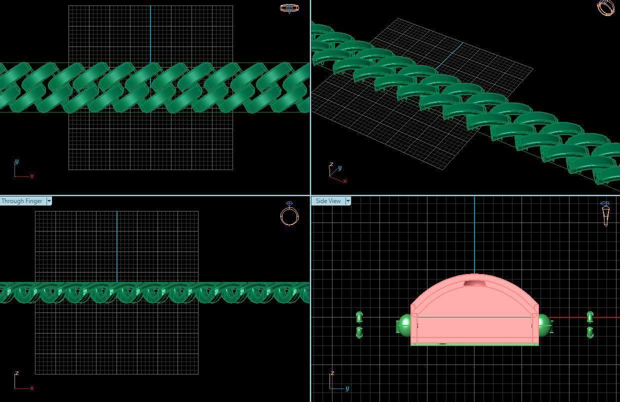 3d jewelry cuban chains 3D print model_3