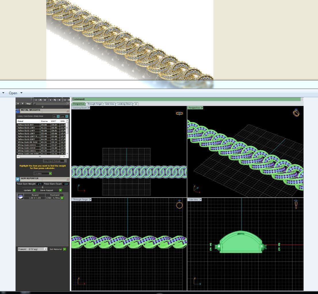 3d jewelry cuban chains 3D print model_30