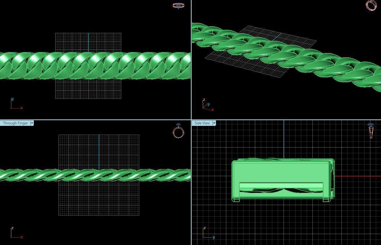 3d jewelry cuban chains 3D print model_6