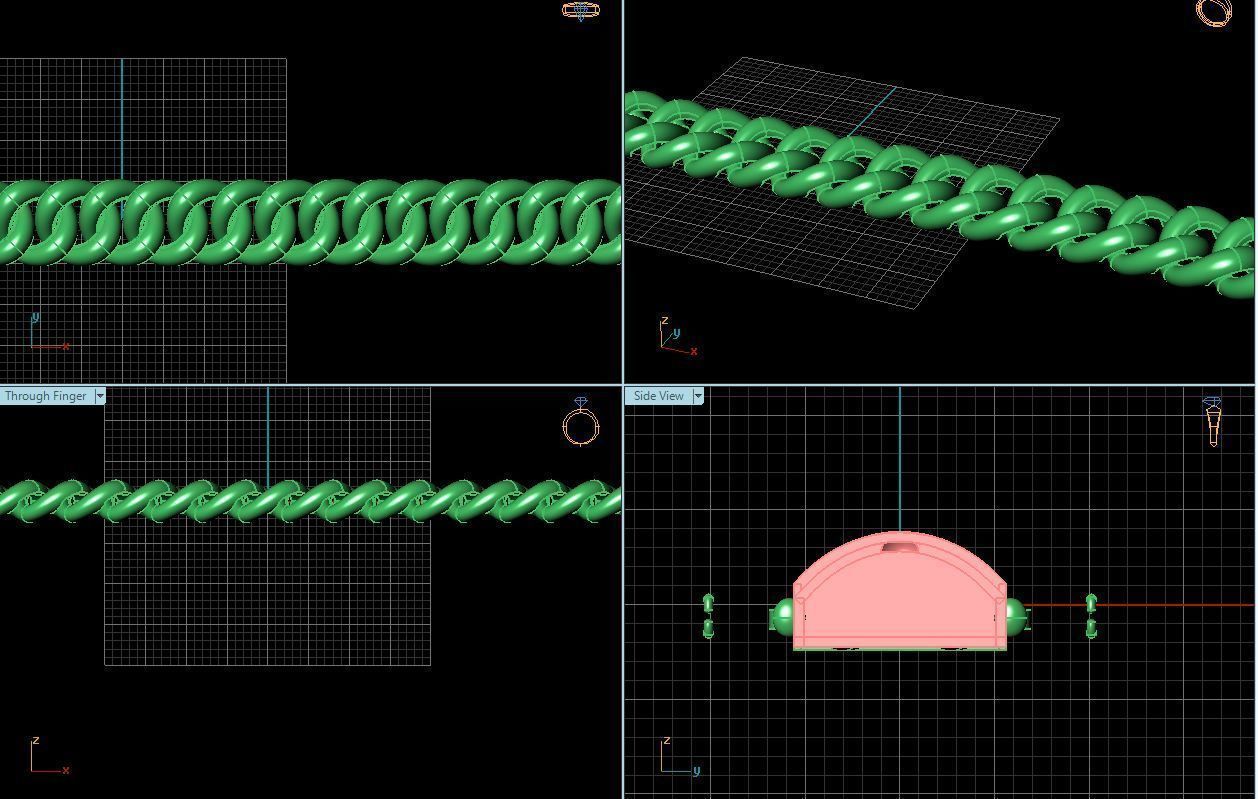 3d jewelry cuban chains 3D print model_34