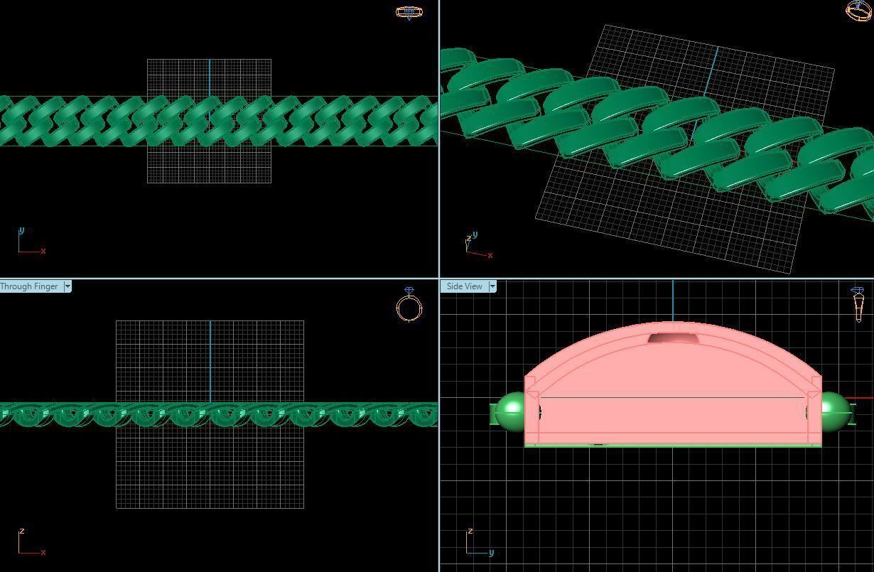 3d jewelry cuban chains 3D print model_26