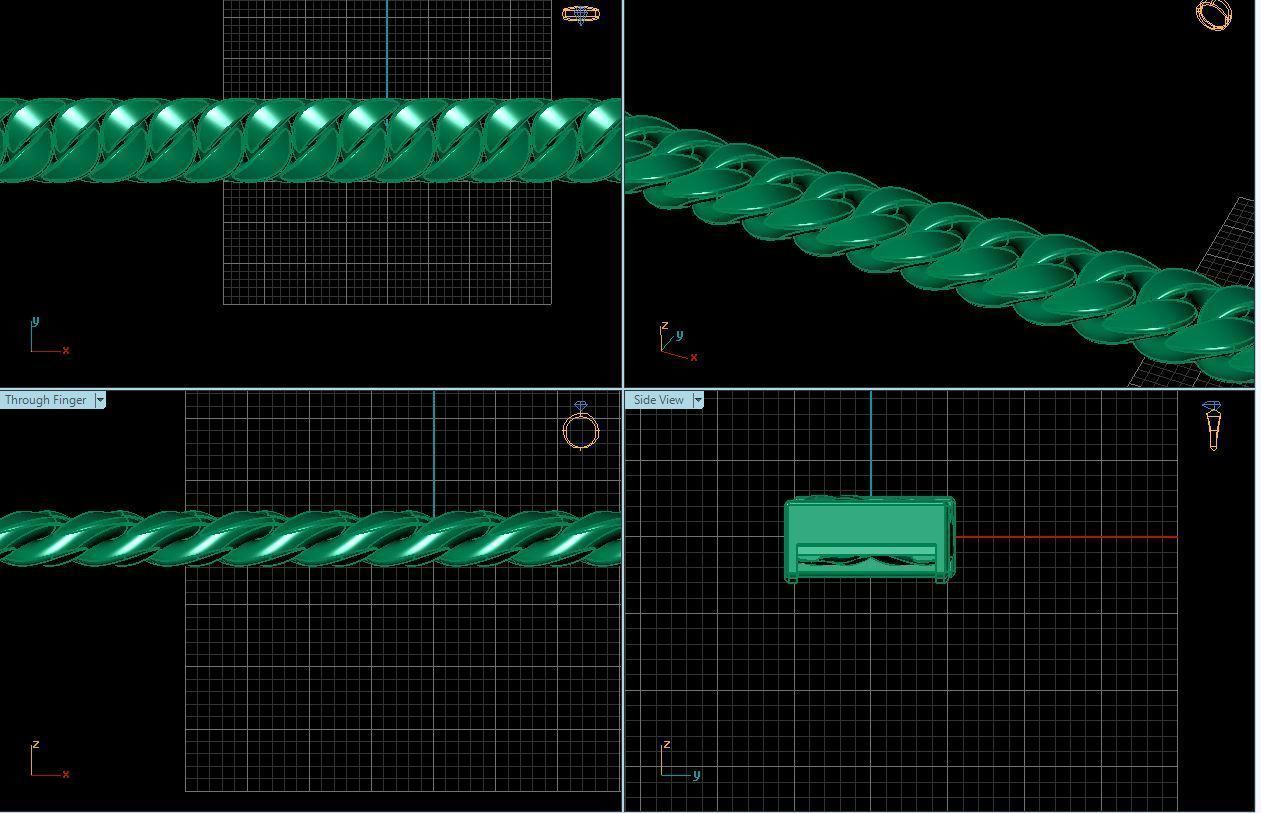 3d jewelry cuban chains 3D print model_21