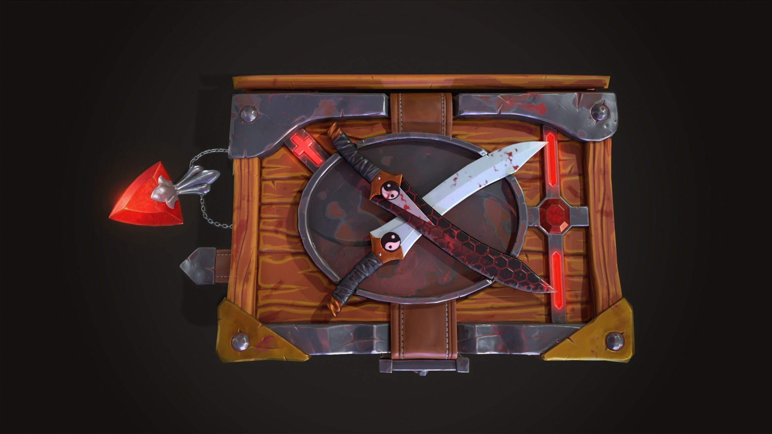 Stylized Fantazy Book Low-poly 3D model_3