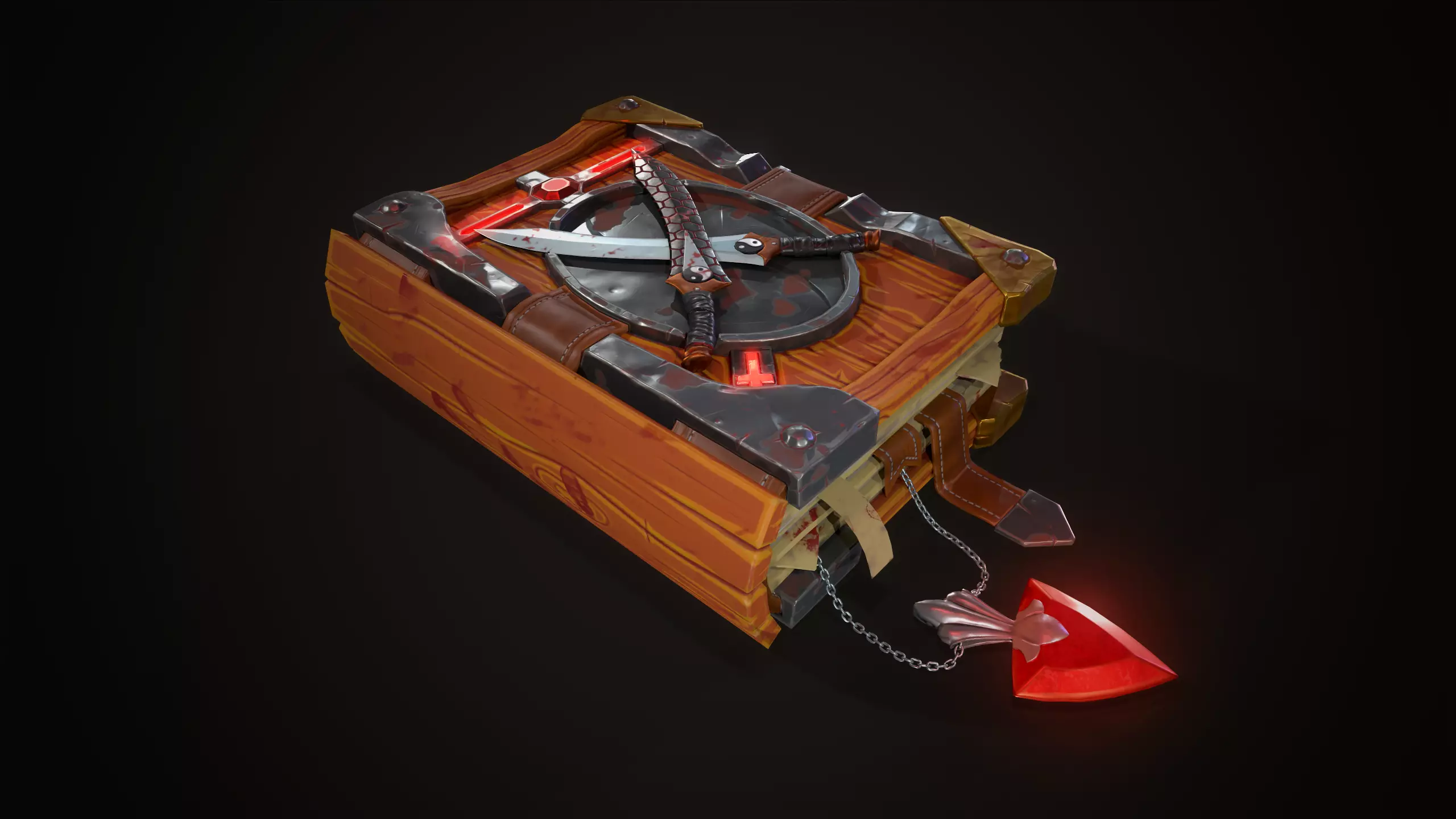 Stylized Fantazy Book Low-poly 3D model_0