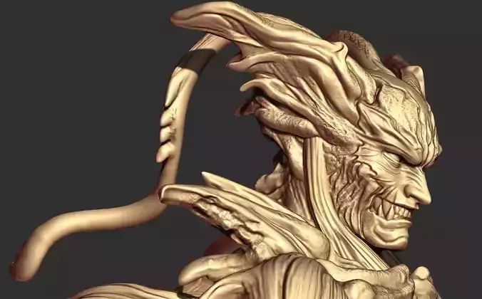 DEVILMAN FAN ART INSPIRED BY THE MODEL of TAKAYUKI TAKEYA