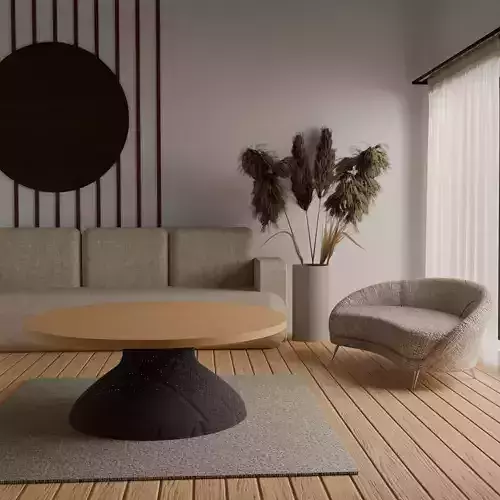 Living room interior design 3D model