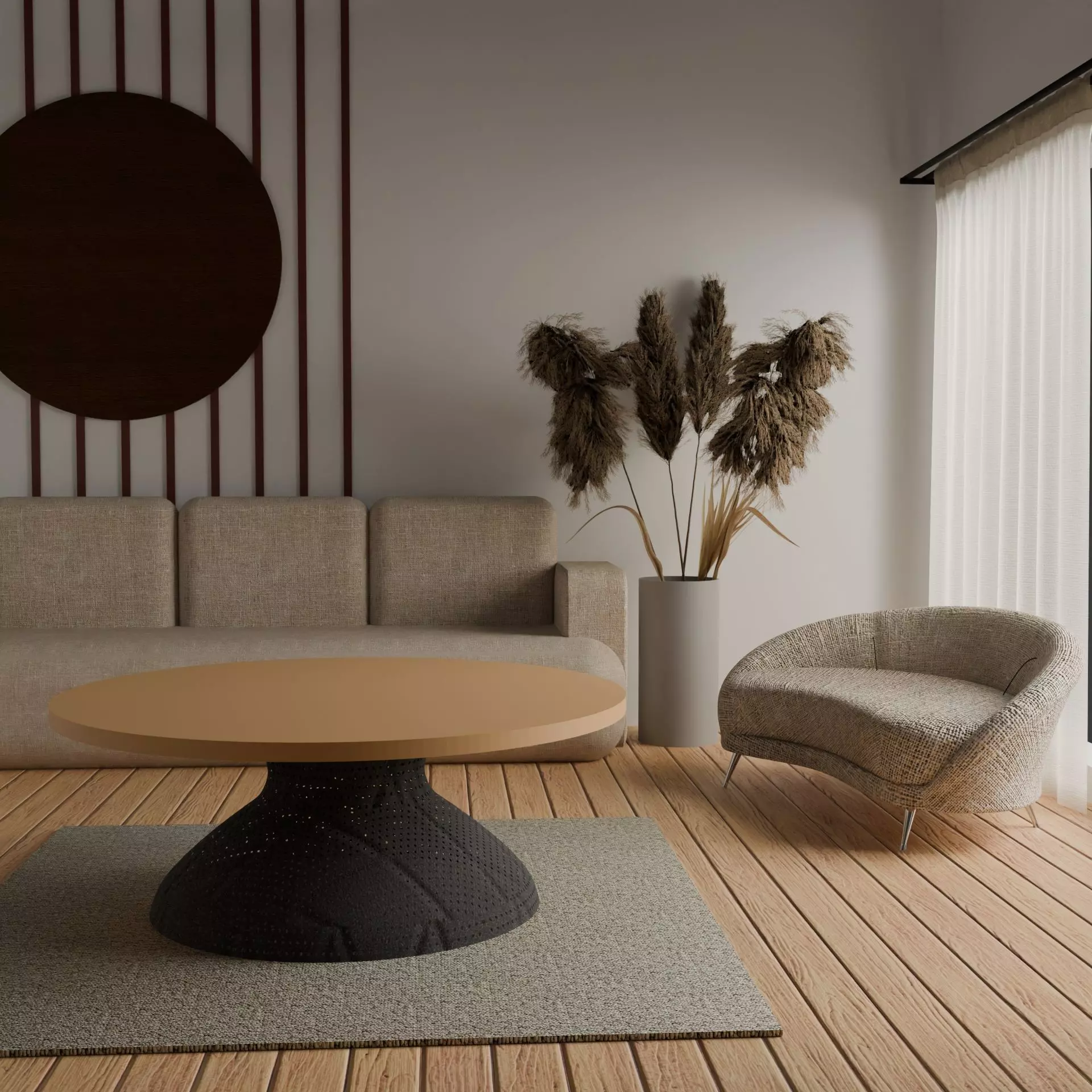 Living room interior design 3D model 3D model_0