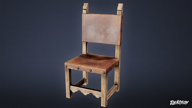 MEDIEVAL - Chair 02 - LOW POLY Low-poly 3D model