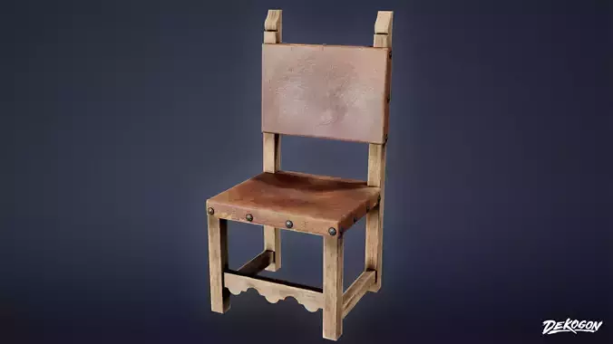 MEDIEVAL - Chair 02 - LOW POLY