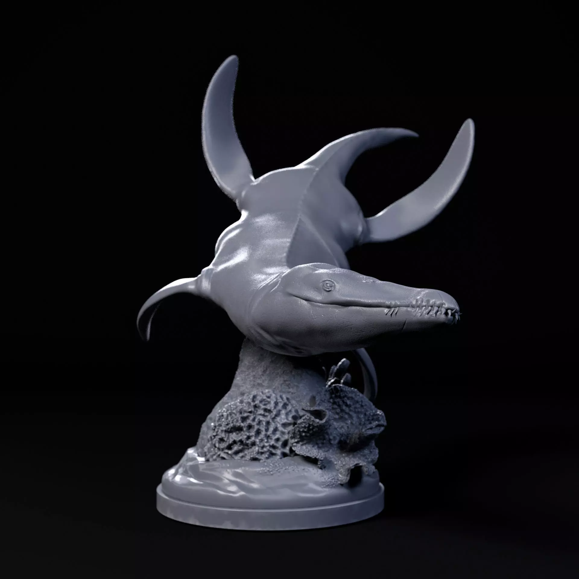 Liopleurodon swimming 1-35 scale pre-supported FREE sample model Free 3D print model
