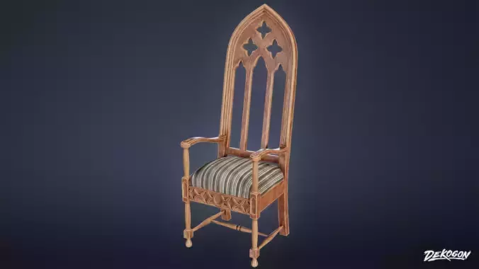 MEDIEVAL - Chair 05 - LOW POLY
