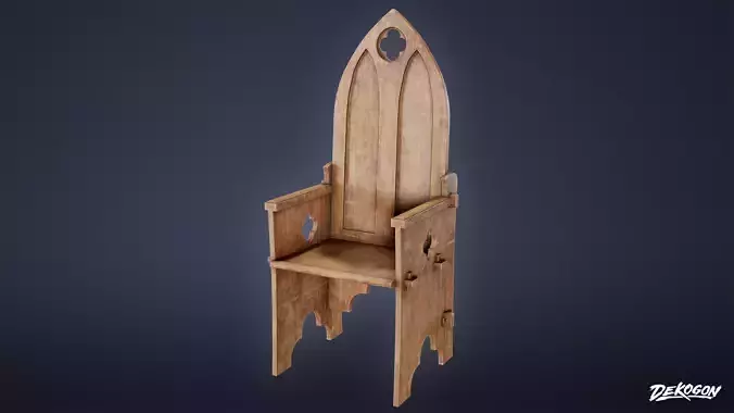 MEDIEVAL - Chair 07 - LOW POLY