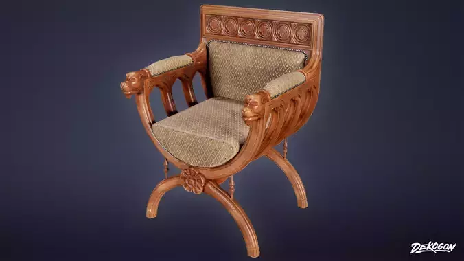 MEDIEVAL - Chair 09 - LOW POLY