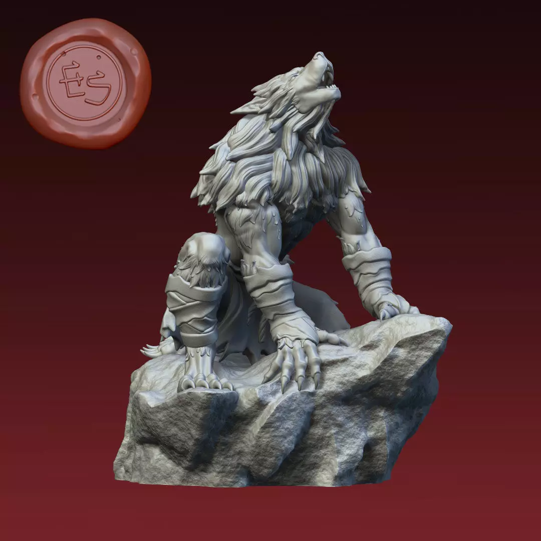 Solomon Werewolf - 32mm Miniature 3D print model