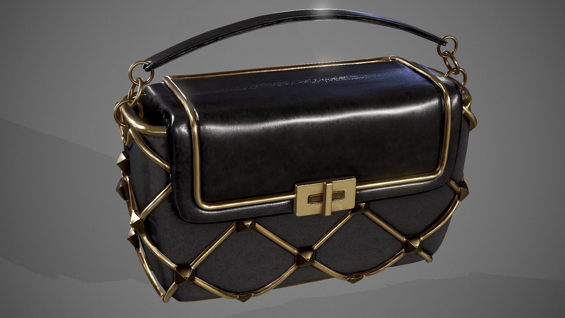 Female Bag Free low-poly 3D model_3