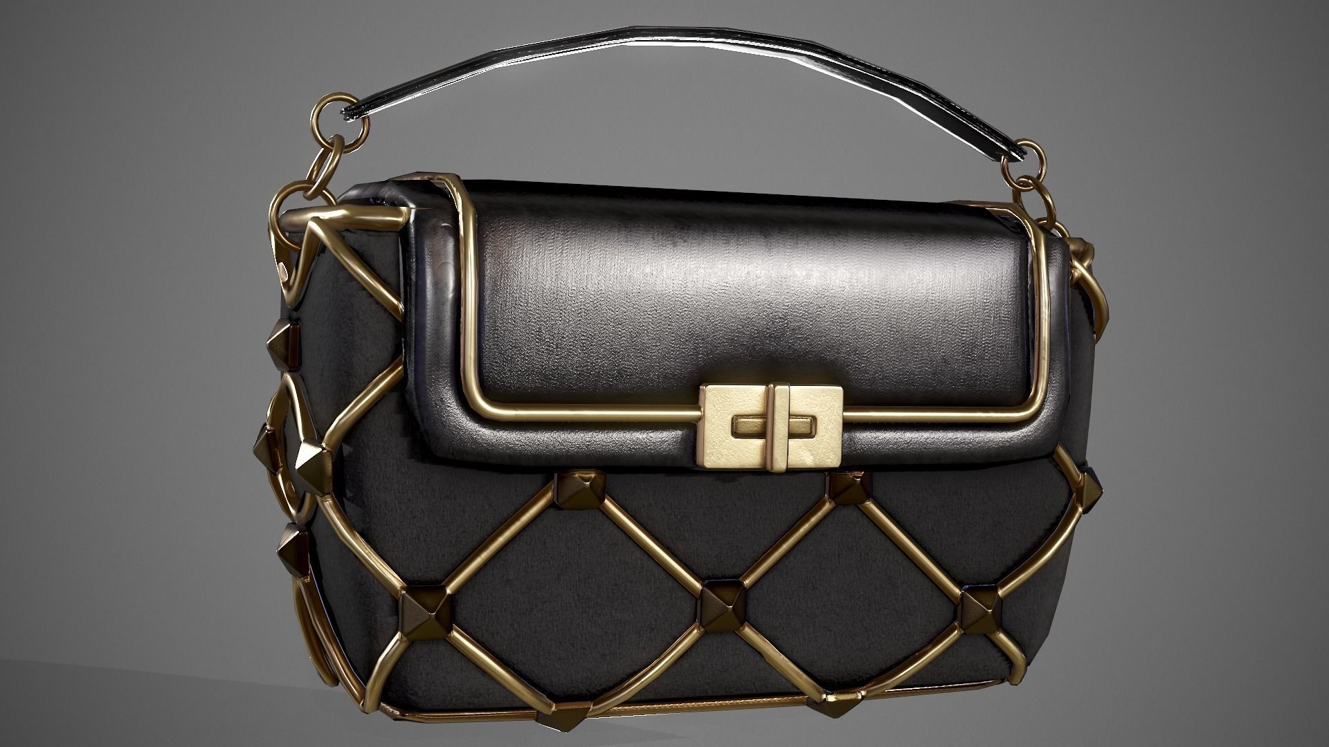 Female Bag Free low-poly 3D model_7