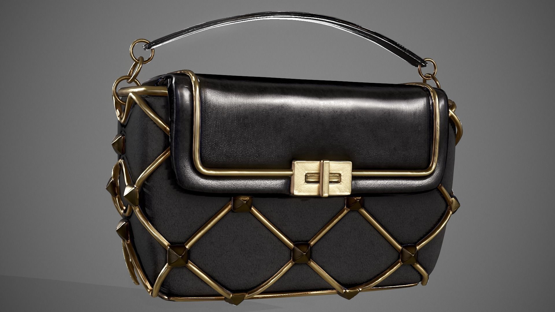 Female Bag Free low-poly 3D model_5