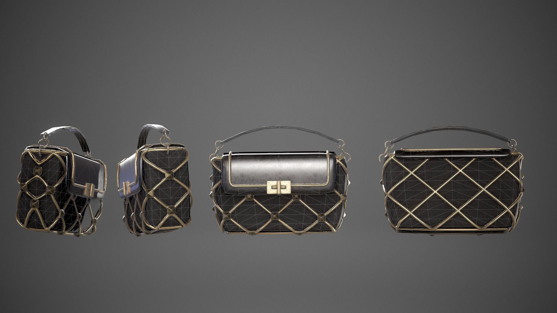 Female Bag Free low-poly 3D model_2