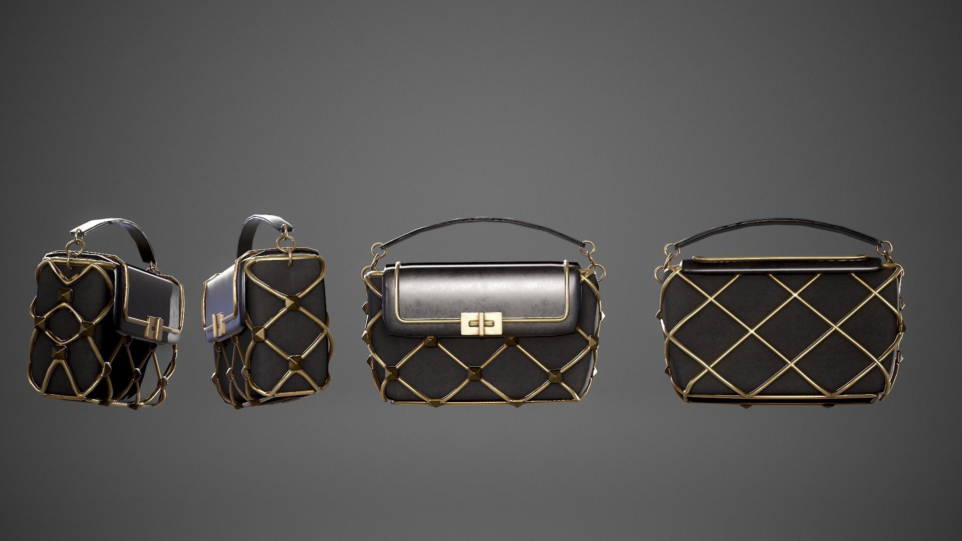 Female Bag Free low-poly 3D model_1