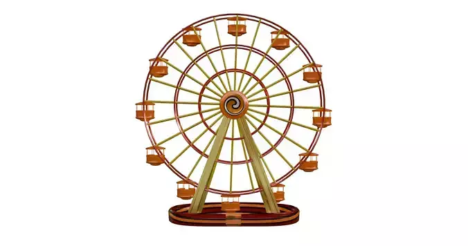 Ferris Wheel  Loop Animation 3D model