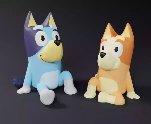 Bluey and Bingo Heeler