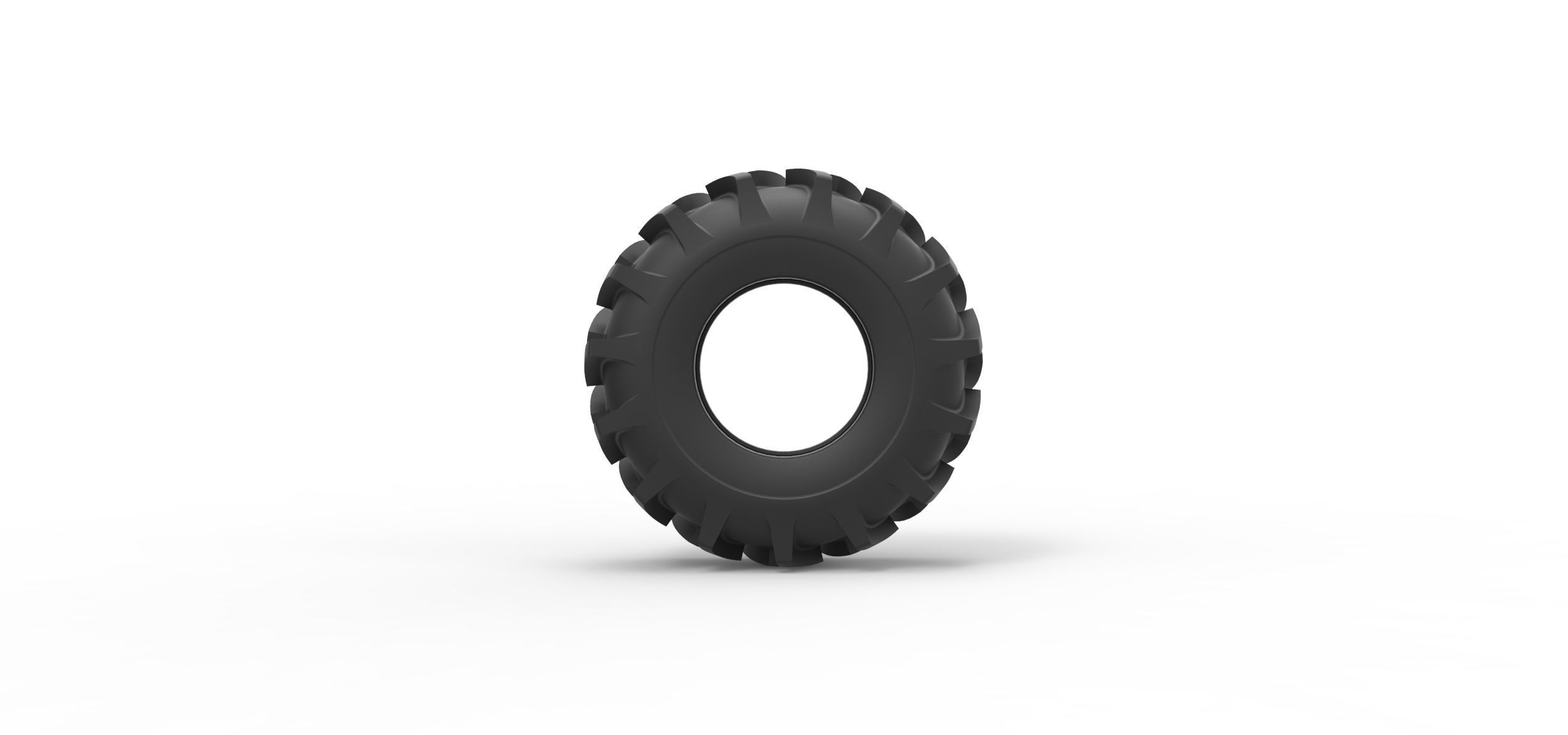 Tire of Redneck Rave Mud truck Scale 1 to 25 3D print model_4