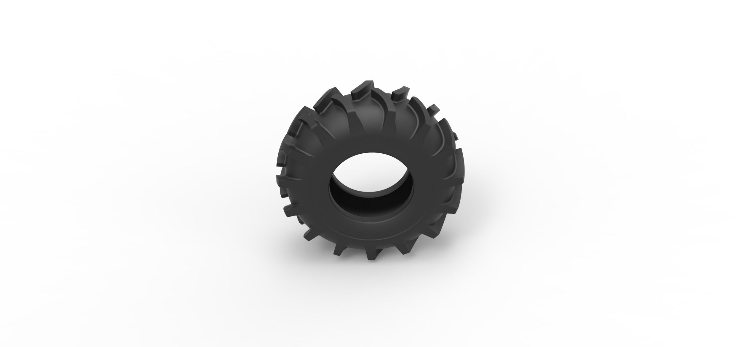 Tire of Redneck Rave Mud truck Scale 1 to 25 3D print model_5