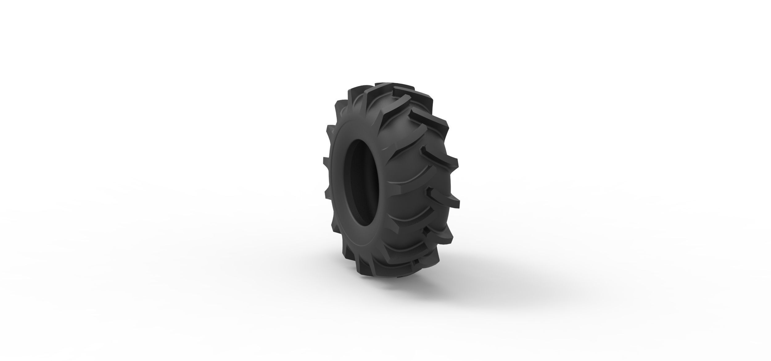 Tire of Redneck Rave Mud truck Scale 1 to 25 3D print model_7