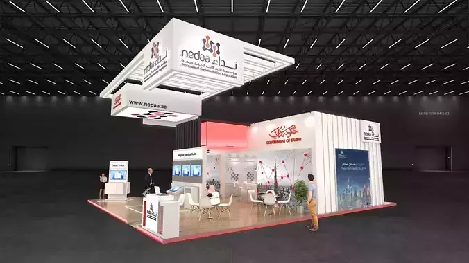 12x10m All side open Exhibition stand