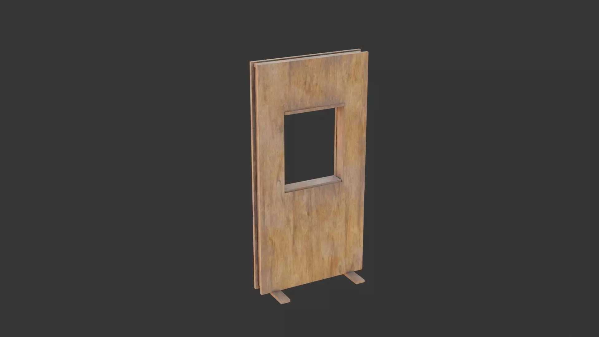 Plywood booth Low-poly 3D model