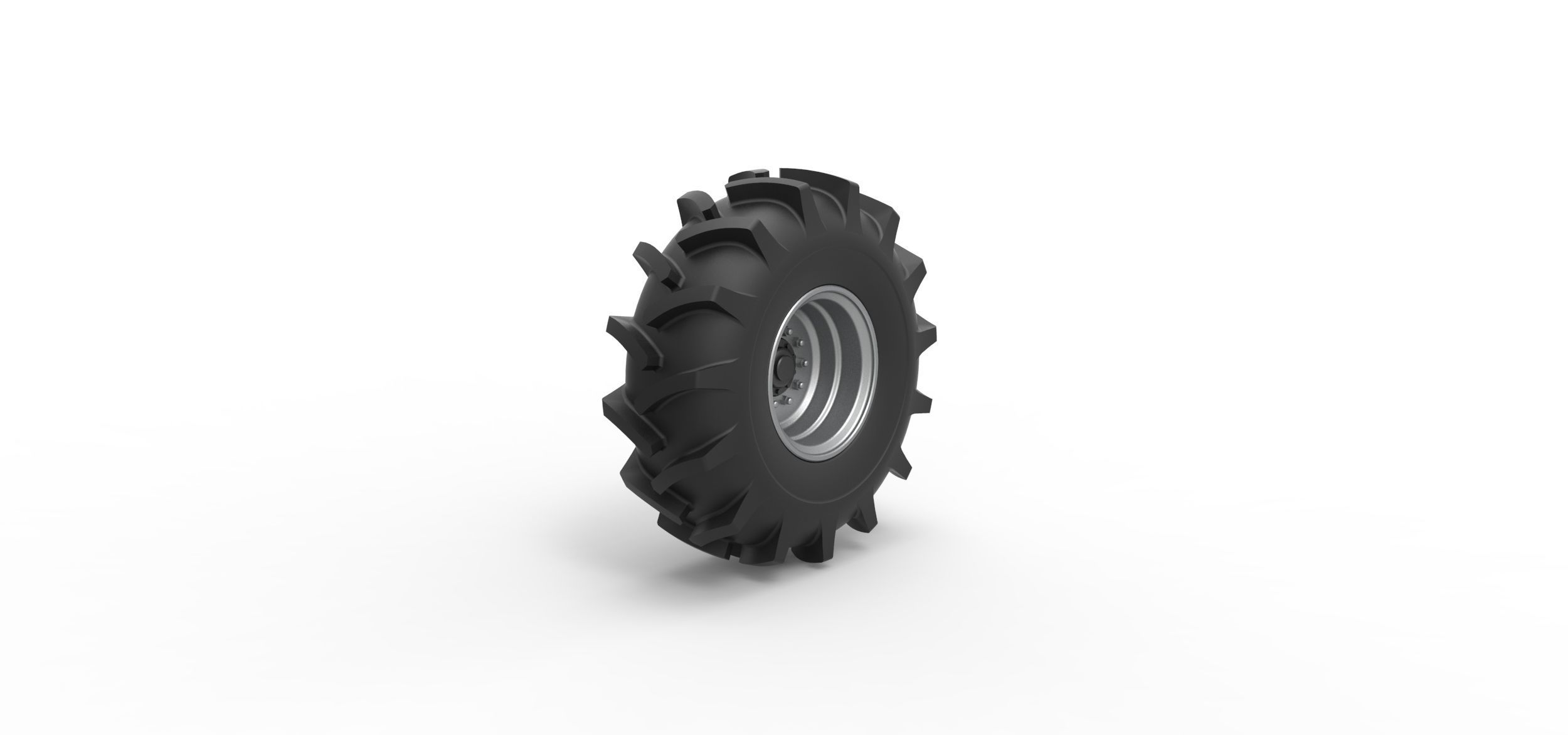 Wheel of Redneck Rave Mud truck Scale 1 to 25 3D print model_1