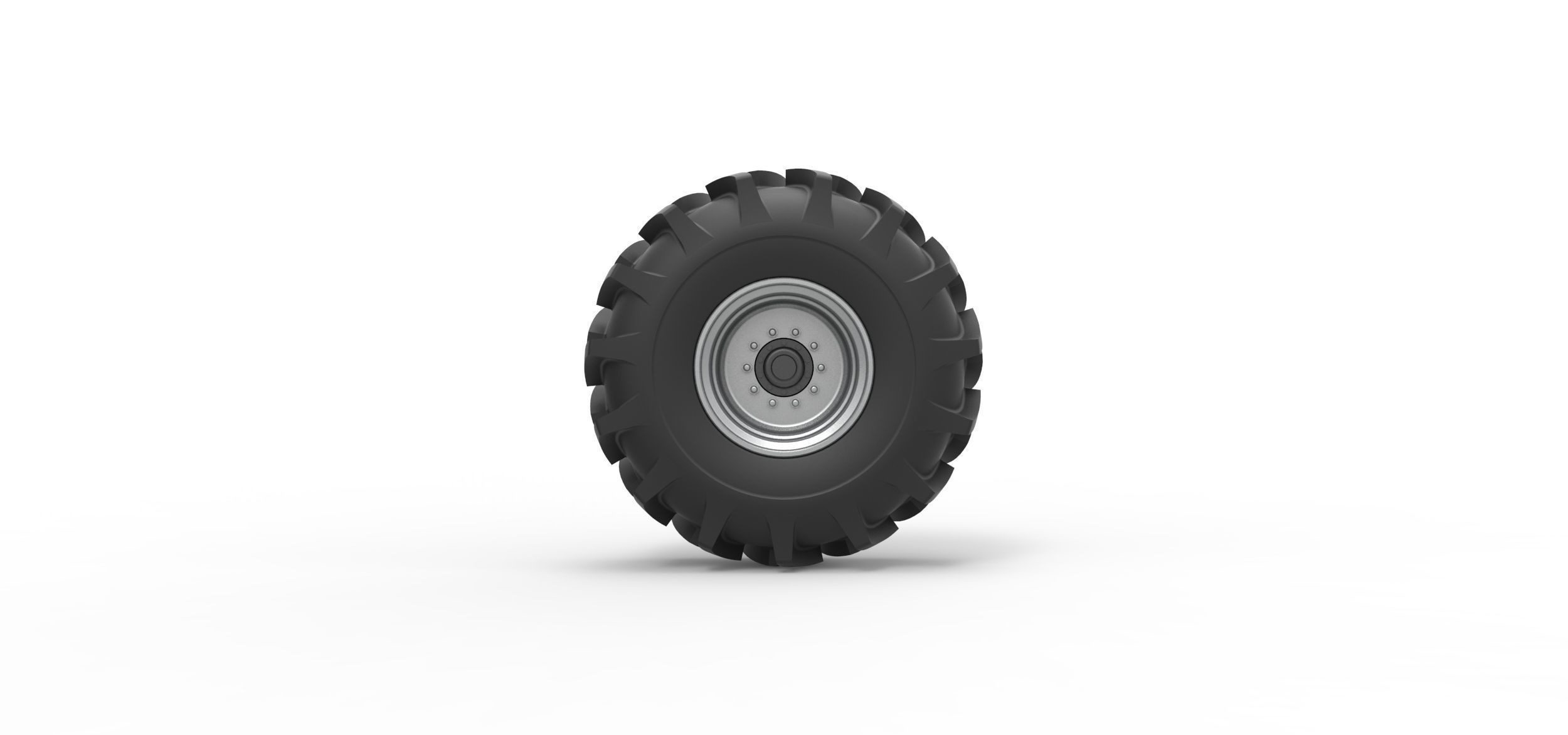 Wheel of Redneck Rave Mud truck Scale 1 to 25 3D print model_4