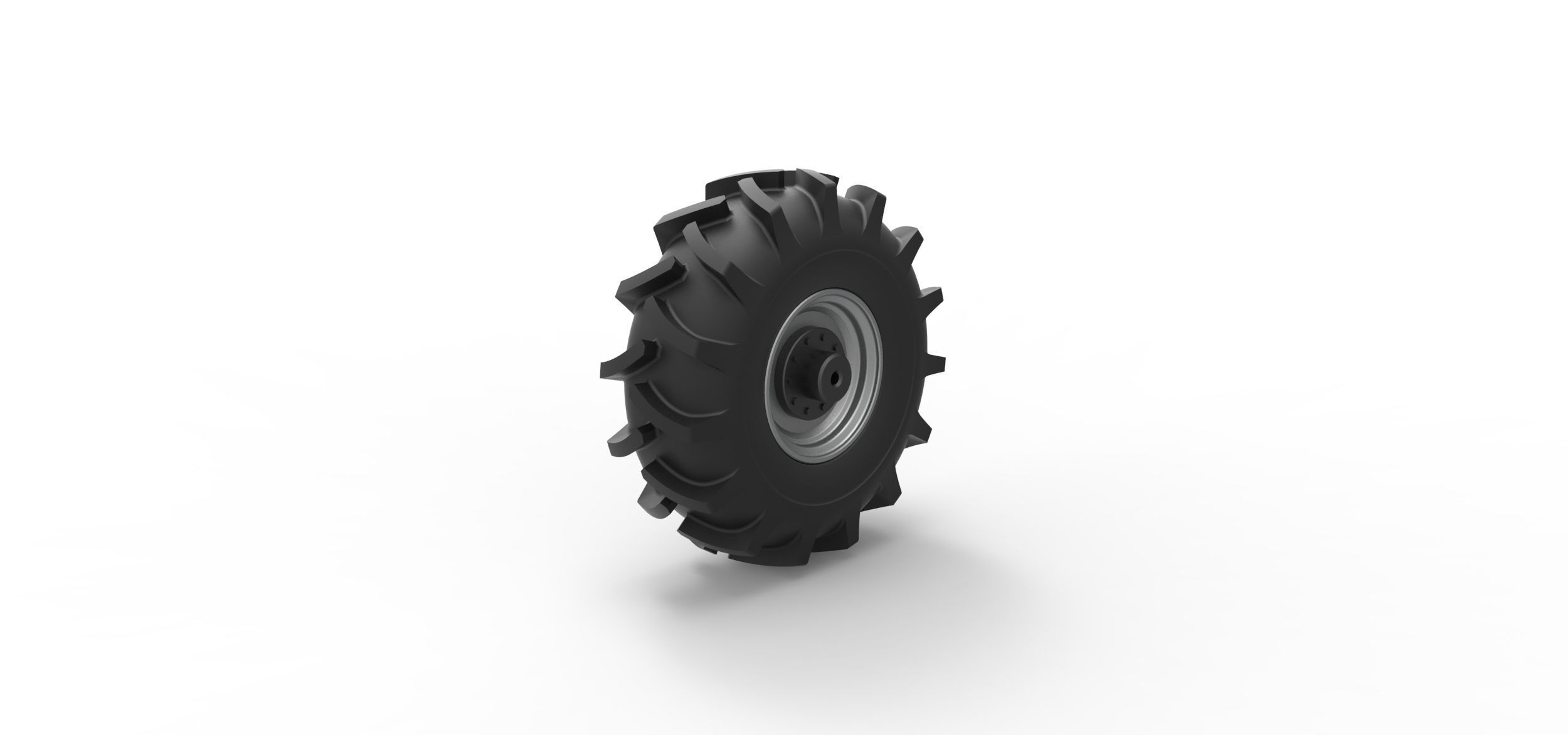 Wheel of Redneck Rave Mud truck Scale 1 to 25 3D print model_8