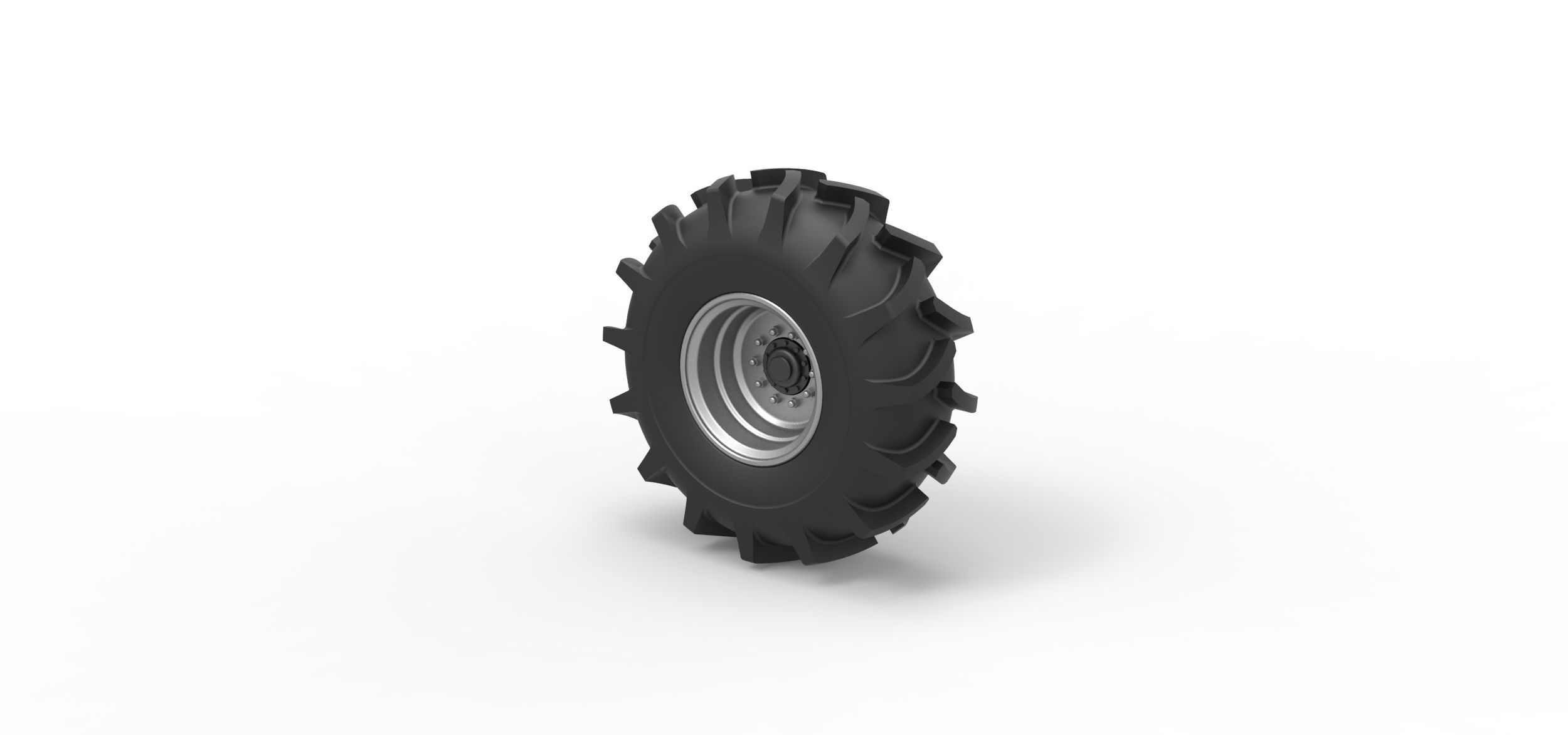 Wheel of Redneck Rave Mud truck Scale 1 to 25 3D print model_6