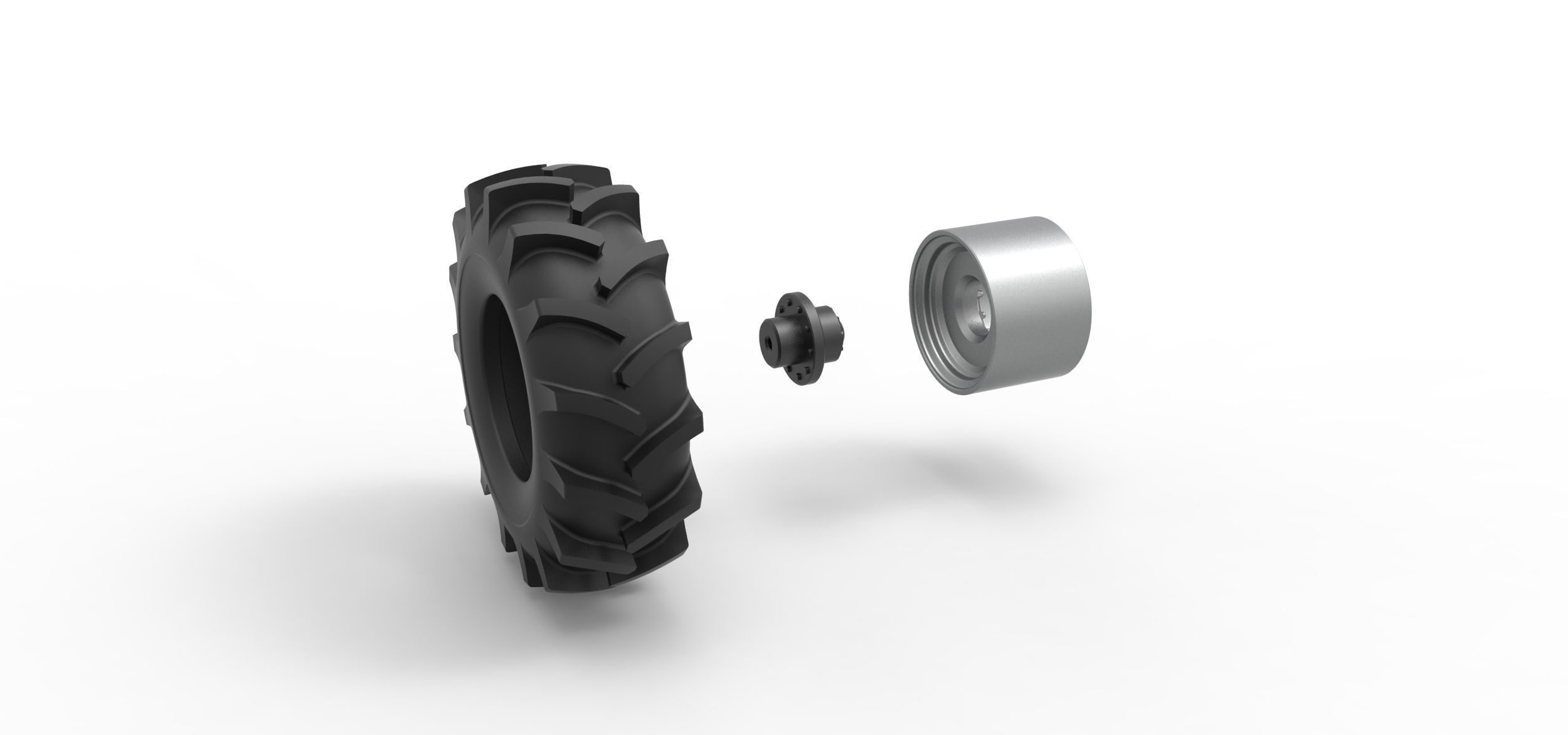 Wheel of Redneck Rave Mud truck Scale 1 to 25 3D print model_10