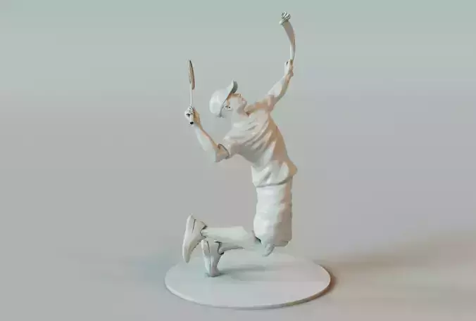Tennis character 3D print model