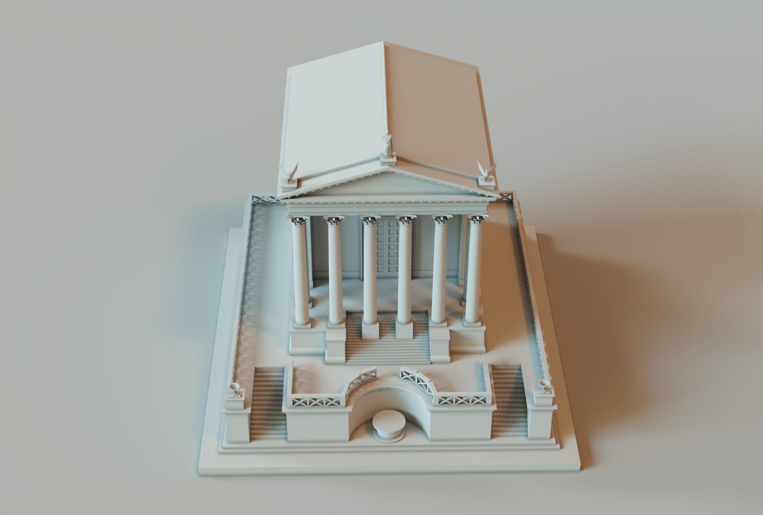 Temple 3D printable model 3D print model_1
