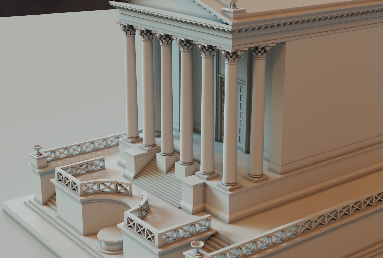 Temple 3D printable model 3D print model_2