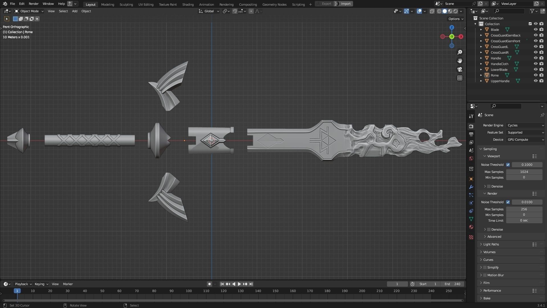 Zelda Tears of the Kingdom Link Cursed Master Sword for Cosplay 3D print model_11