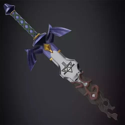 Zelda Tears of the Kingdom Link Cursed Master Sword for Cosplay