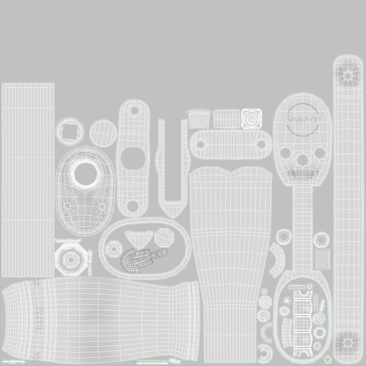 Extra Long Handle Flex Head Ratchet TLLF72 Low-poly 3D model_27