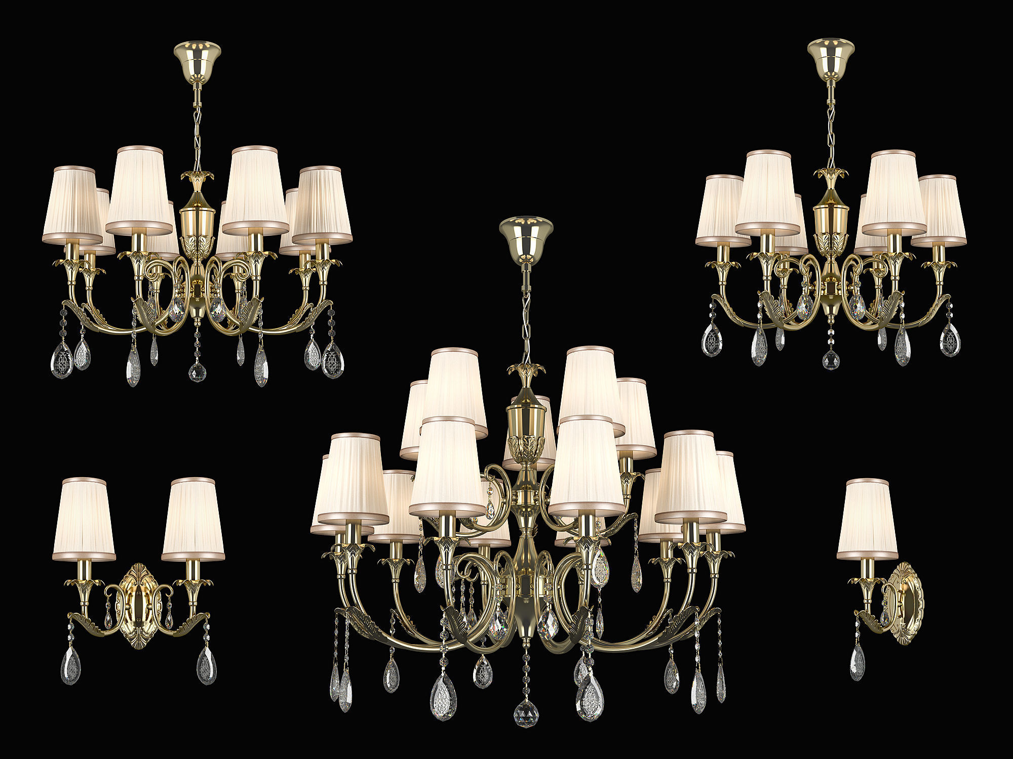 691 Cappa Gold Osgona Collection of Lamps _1